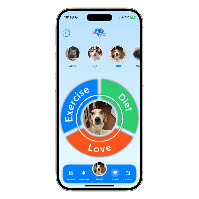 A pet's well-being thrives on a balanced diet, exercise, and your boundless love. in PetVitals