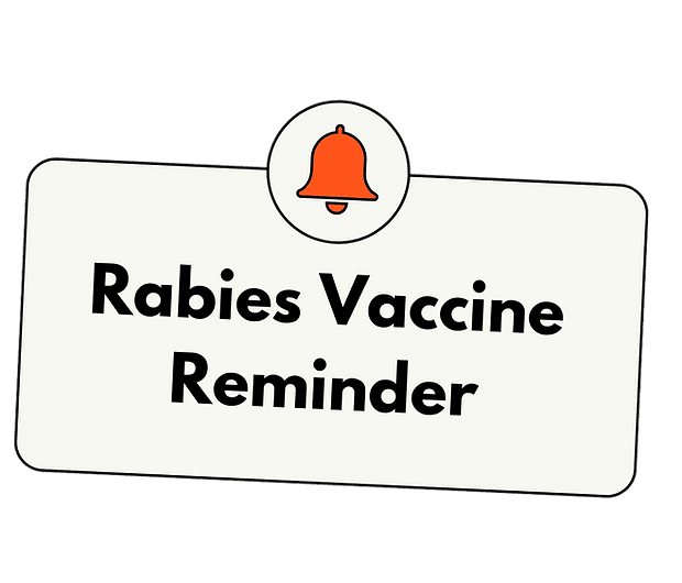 PetVitals rabies vaccine reminder preview